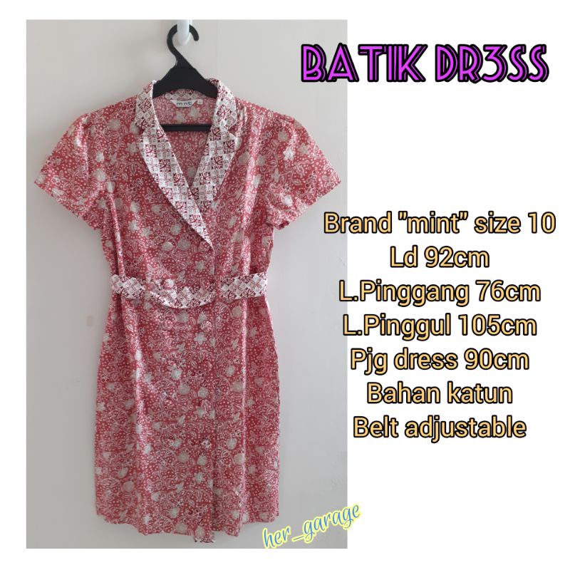[Preloved] Dress Batik