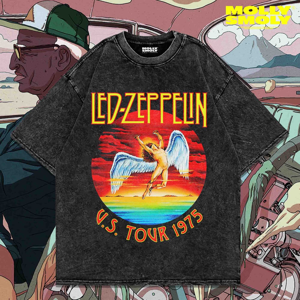 KAOS LED ZEPPELIN WASHED OVERSIZE | WASHED T-SHIRT | OVERSIZE | VINTAGE | LED ZEPPELIN