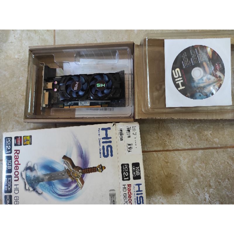 VGA DDR5 HIS HD 6670 1GB 128BIT low profile