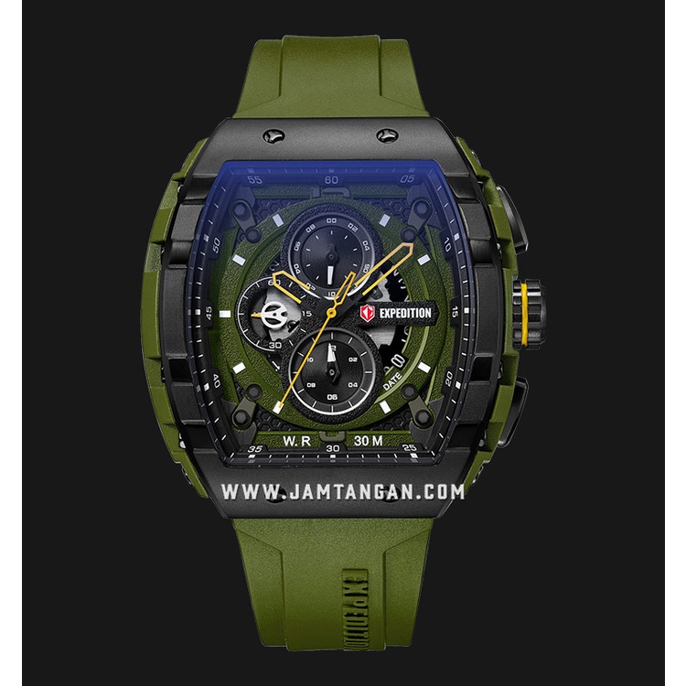 Expedition Chronograph E 6782 MC RIPGN Men Green Dial Green Rubber Strap
