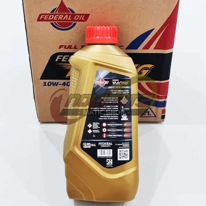 Oli Motor Federal Racing 10W-40 Full Synthetic 1L