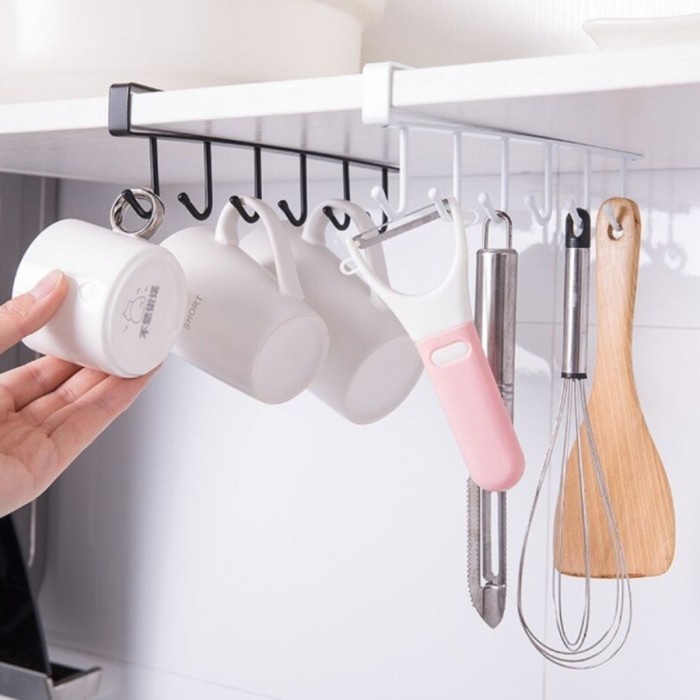 Rak Gantung Multifunction 5 Hooks Kitchen Organizer