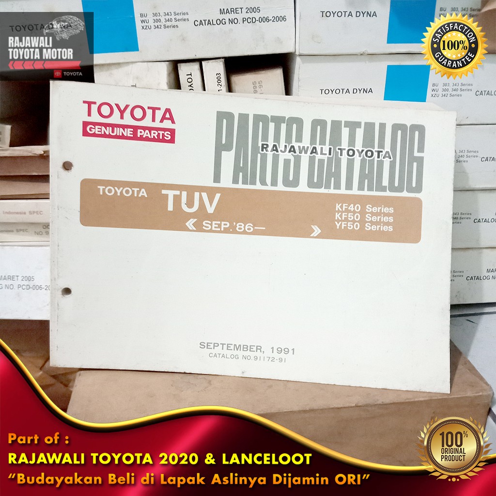 Jual Buku Parts Catalog Kijang & TUV Seri KF YF Original Genuine Toyota