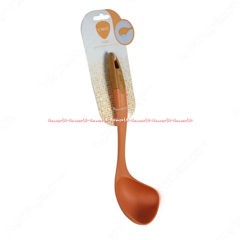 Reo Ladle Louche Sendok Spatula Plastik Tangkai Panjang Orange Kuning