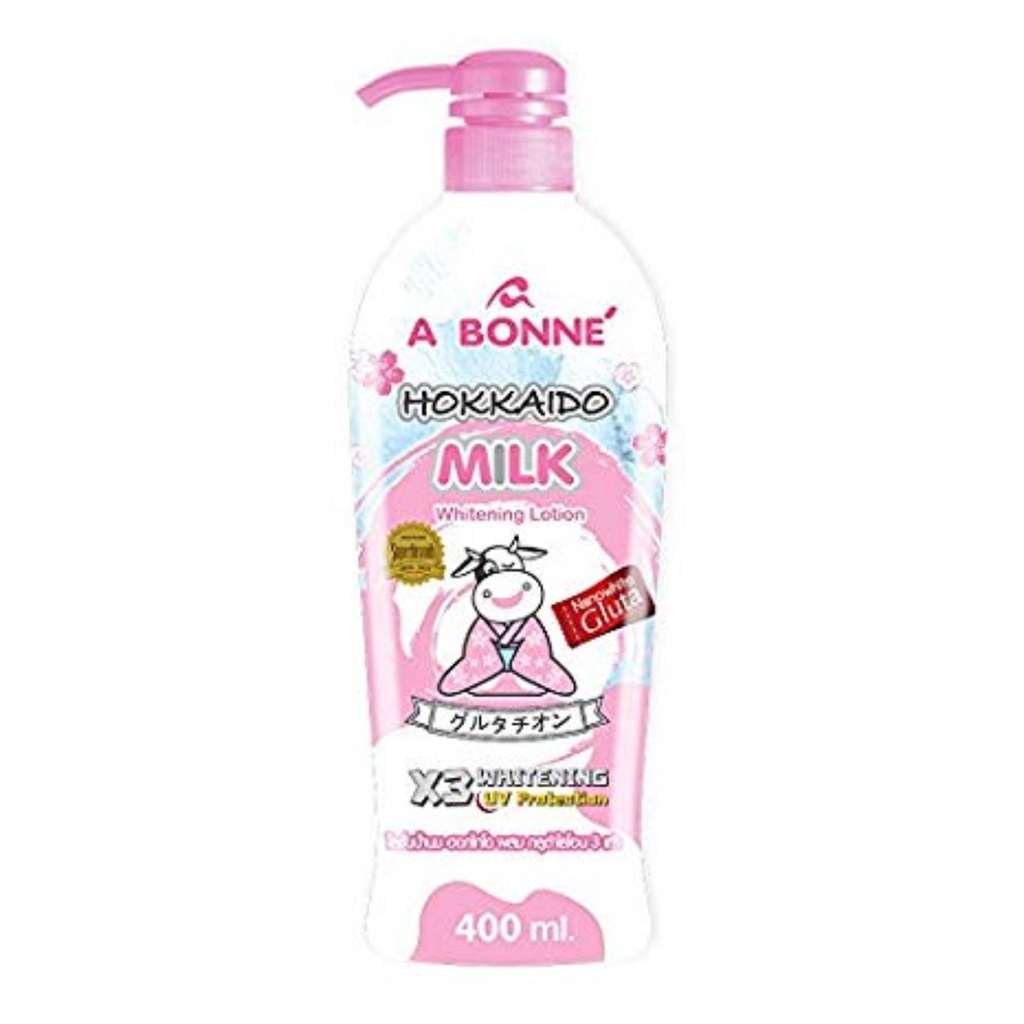 ABONNE HOKKAIDO MILK WHITENING LOTION LOTION ABONNE MILK 400ML BPOM