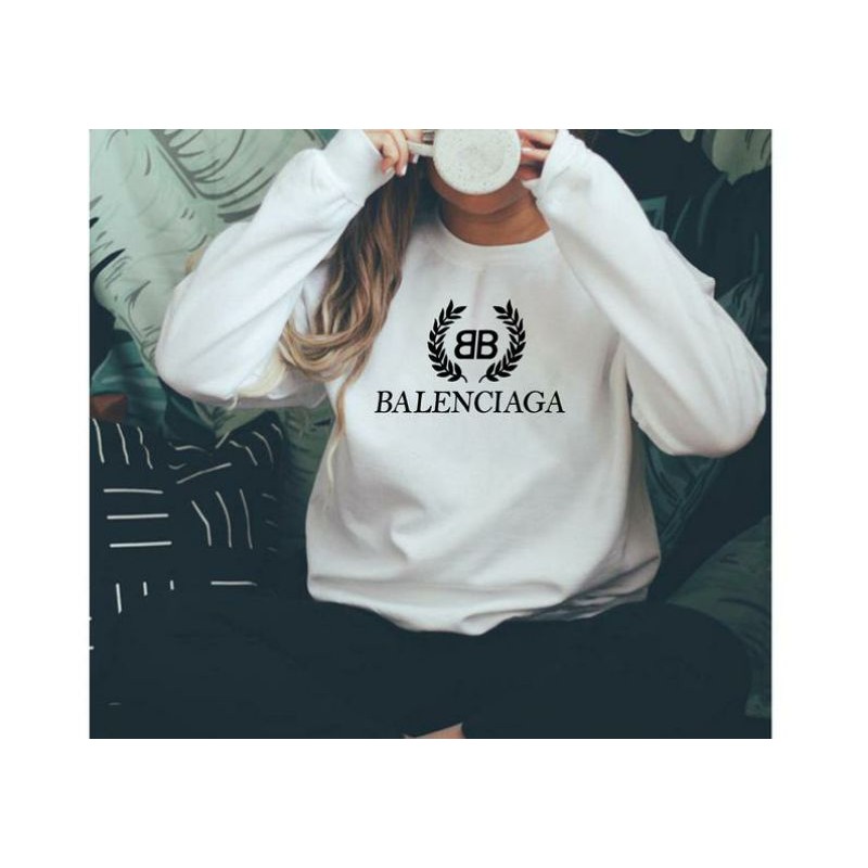 Sweater Crewneck B4lenciaga (S - 6XL) Jumbo Pria Wanita Sweatshirt BIGSIZE BB Mode Blca 5XL 4XL 3XL 2XL