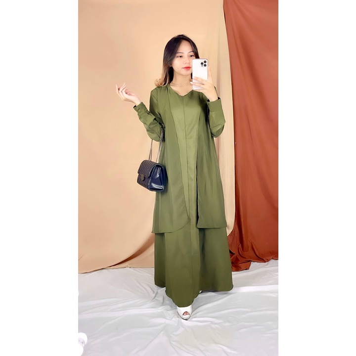 BEFAST - ZRX OOTD Dress Wanita JUKYUNG / ALANA MAXI DRESS / Dress Maxy Wanita / Pakaian Wanita Kondangan/Pesta / Dress Model Terbaru / Fashion Wanita Muslimah / Dress Kekinian Remaja ABG / LongdRess Polos Casual Wanita