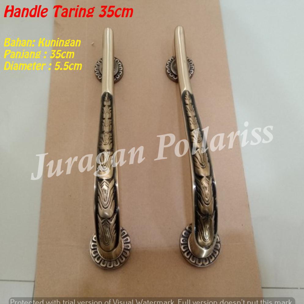 Harga Murah Tarikan Handle Pintu Rumah Kuningan Antik Unik Lawasan Kuno Terlaris Motif Taring 35cm