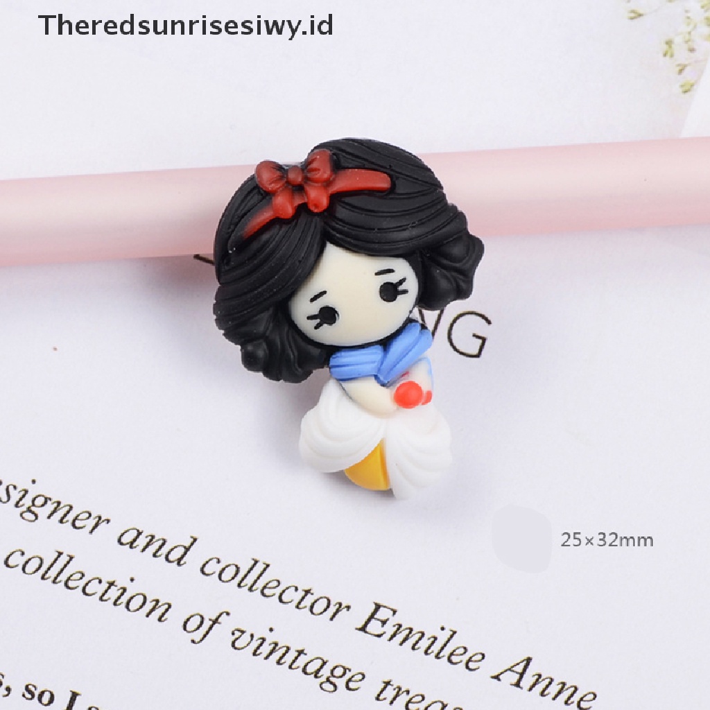 (Theredsunrisesiwy.Id) 10pcs / Set Mainan Miniatur Kartun Princess Bahan Resin Untuk Scrapbook Diy, Ada 7 Model