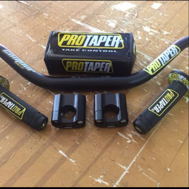 stang protaper plus barpad handgrip dan riser / paket stang protaper cocok untuk semua motor