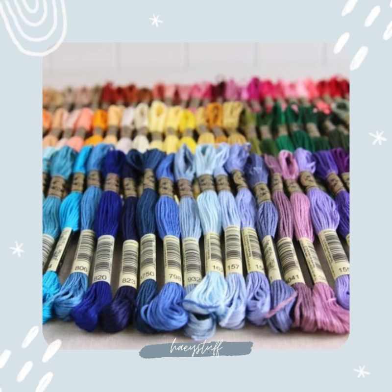 Benang sulam merk rose brand - benang menyulam - benang kruistik - benang embroidery threads