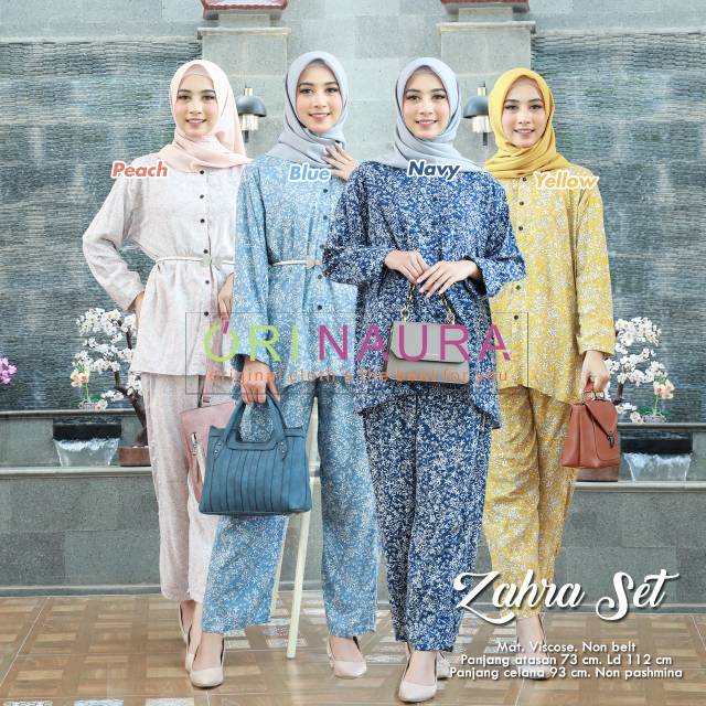 ZAHRA SET SETELAN PANT DAN TUNIK BY ORI NAURA