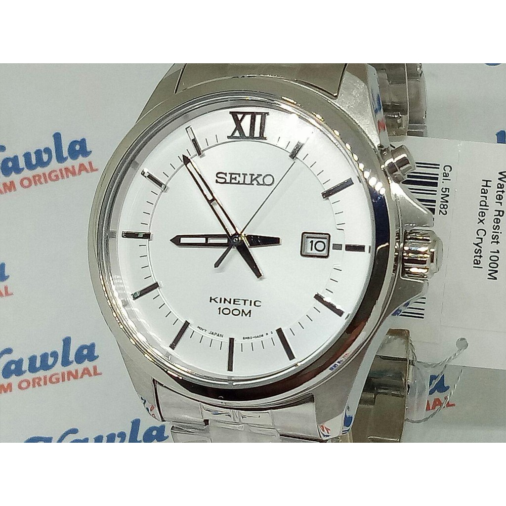 Seiko Kinetic SKA571P1 Classic White Dial | Jam Pria SKA571