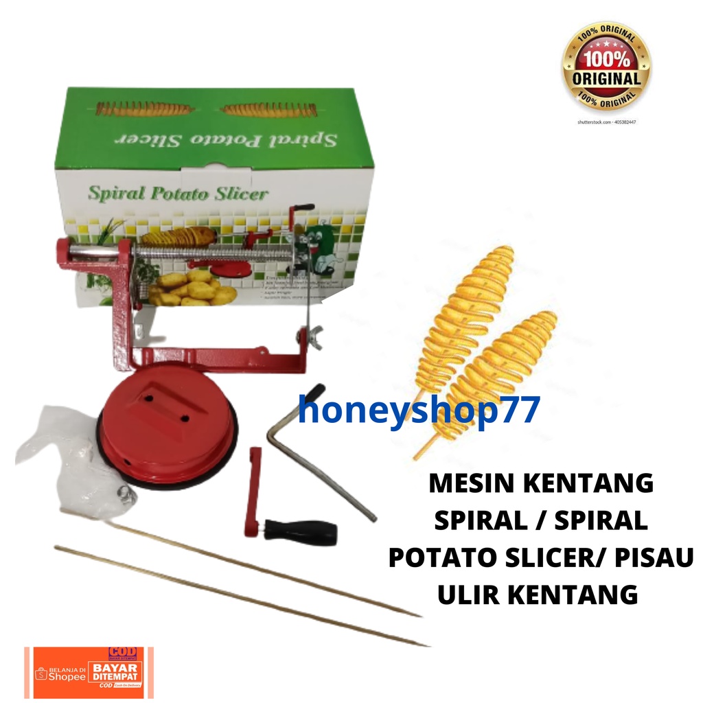 MESIN KENTANG SPIRAL / SPIRAL POTATO SLICER/ PISAU ULIR KENTANG