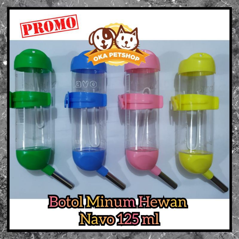 Botol minum kucing kelinci hamster 125ml / botol minum navo 125ml / botol minum hewan