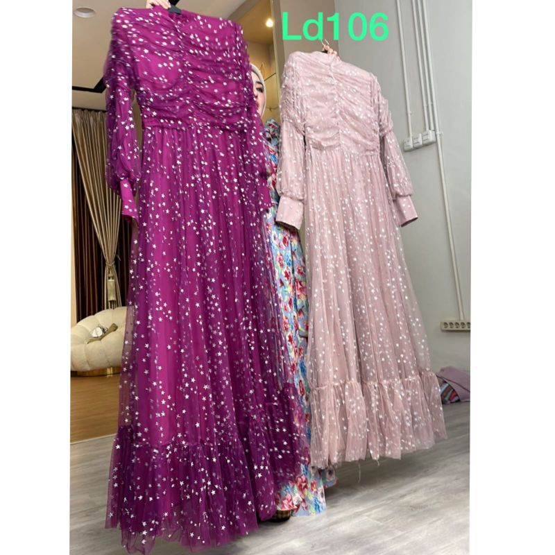 gamis tile bintang mewah import shellasaukia