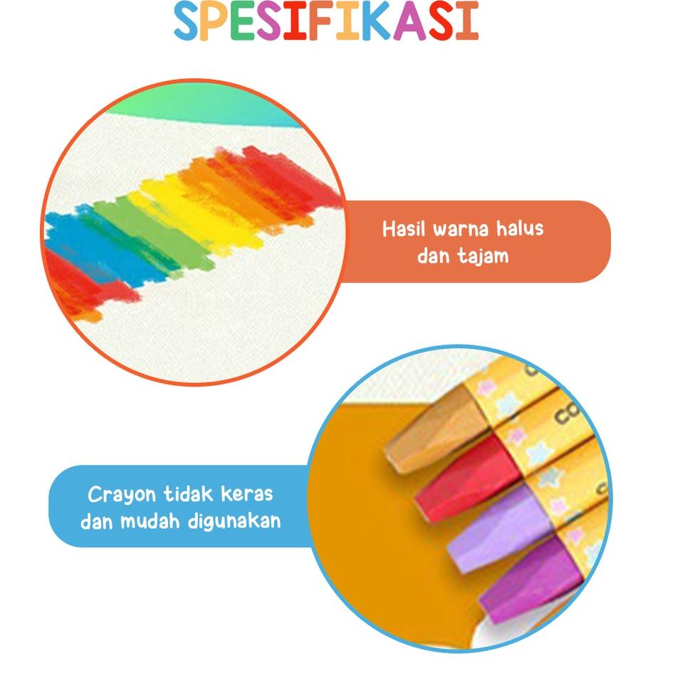 

<DaD❤> Crayon Anak Mewarnai 24 Warna Krayon Oil Pastel Desain Barrel KIDS LAND //Bantingharga