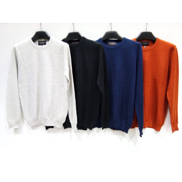 Sweater Wanita / Sweater Pria Rajut Lengan Panjang Import (#460) - Putih, S