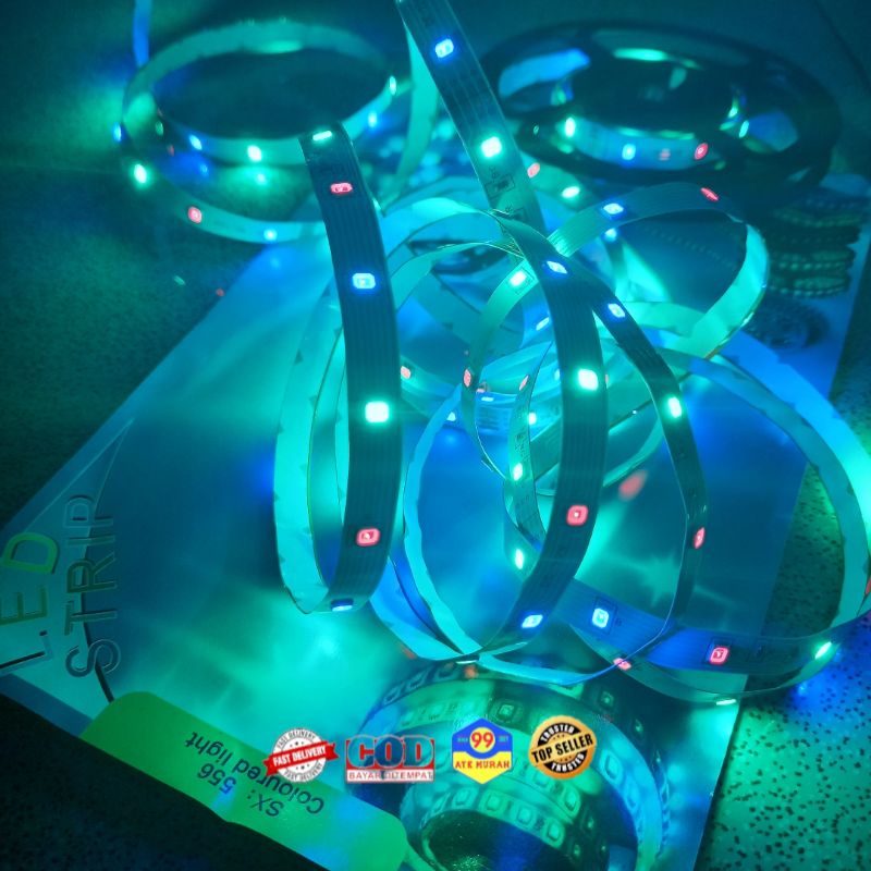 RGB LAMPU STRIP-LED strip RGB/Lampu hias/lampu kelap kelip