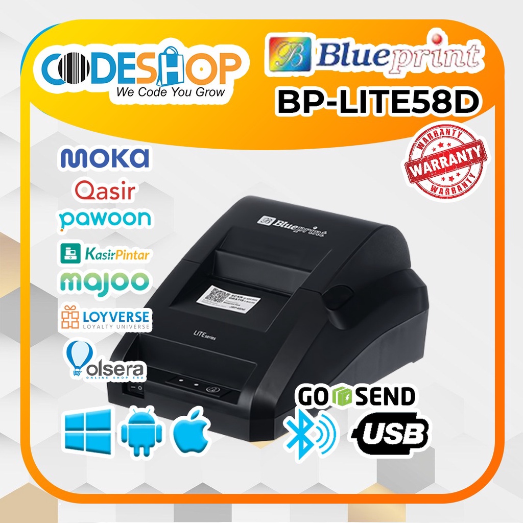 Printer Kasir Blueprint BP LITE 58 D Usb Bluetooth