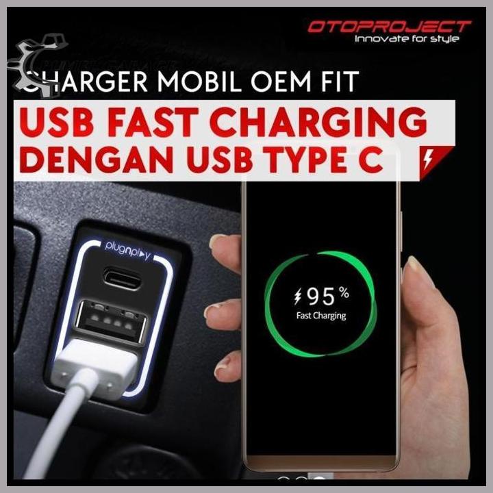 All New Yaris 2018- Usb Fast Charging Toyota Socket Charger Hp Mobil Terbaru