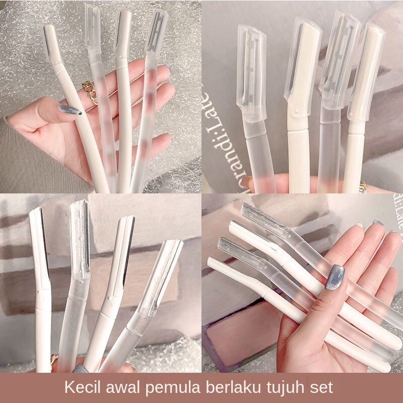 Pisau pemangkas alis transparan putih pemula / pisau pemangkas alis / jenis keamanan artefak pemangkasan alis makro/Eyebrow trimming knife