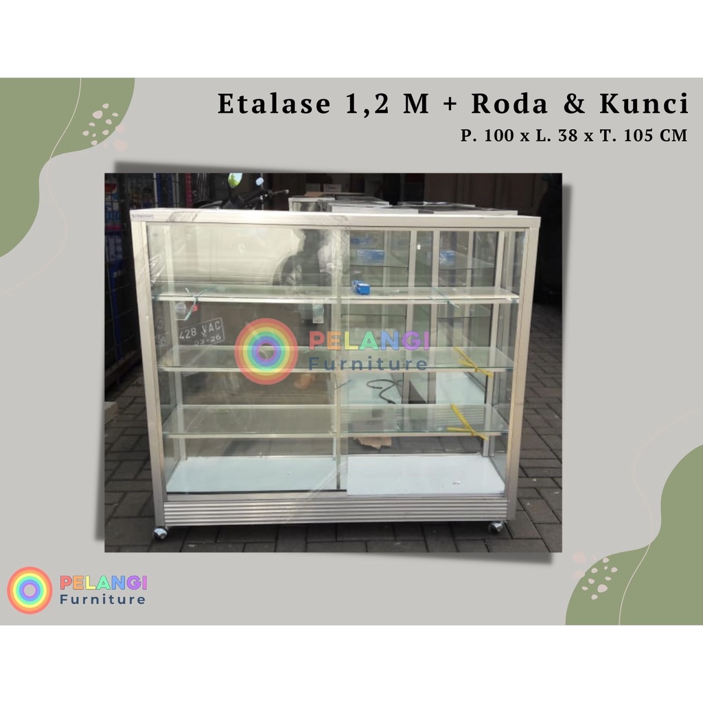 ETALASE ALUMINIUM KACA