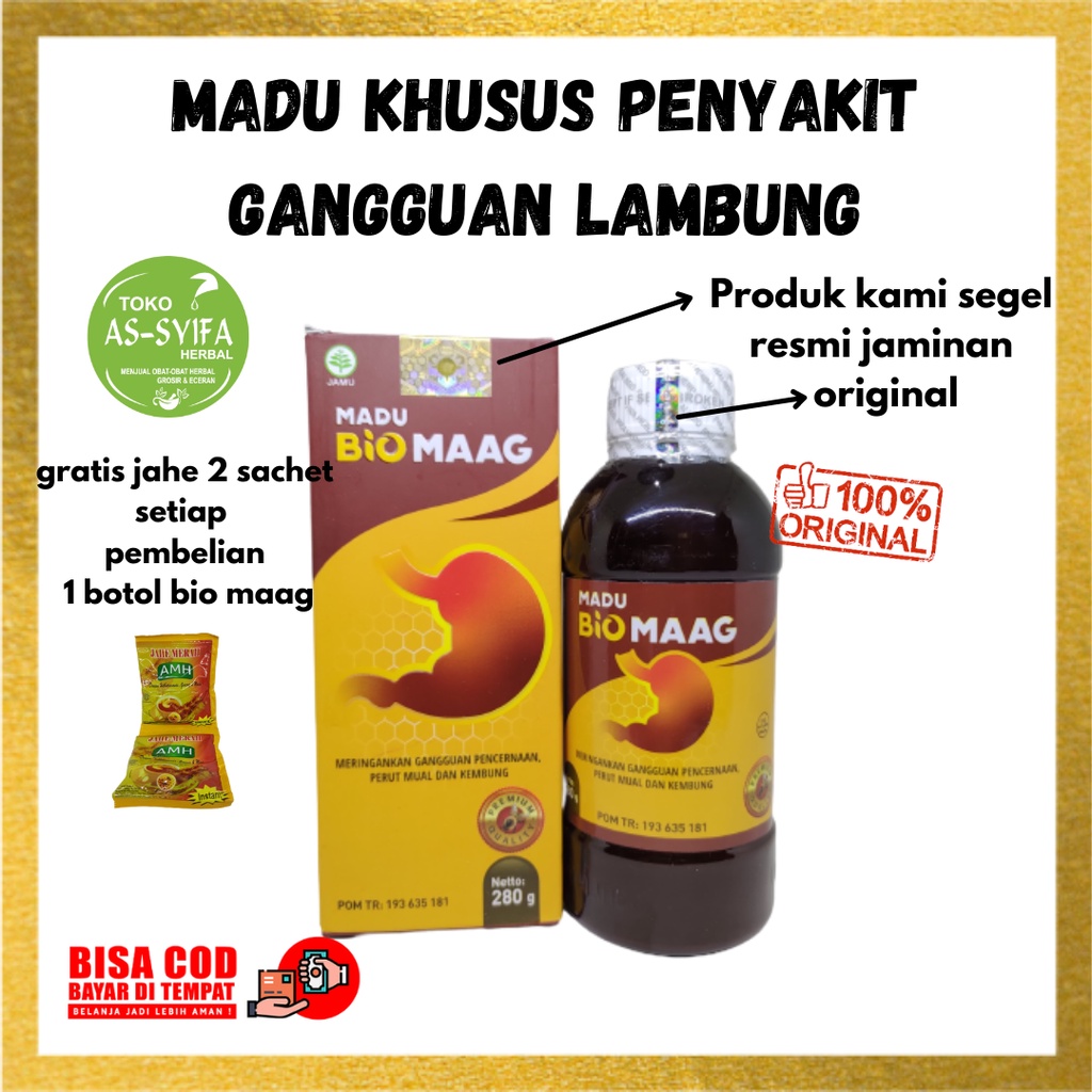 Madu Bio Maag Lambung Original / Madu Gangguan Pencernaan Mual Maag / Madu Asam Lambung Maag Kronis