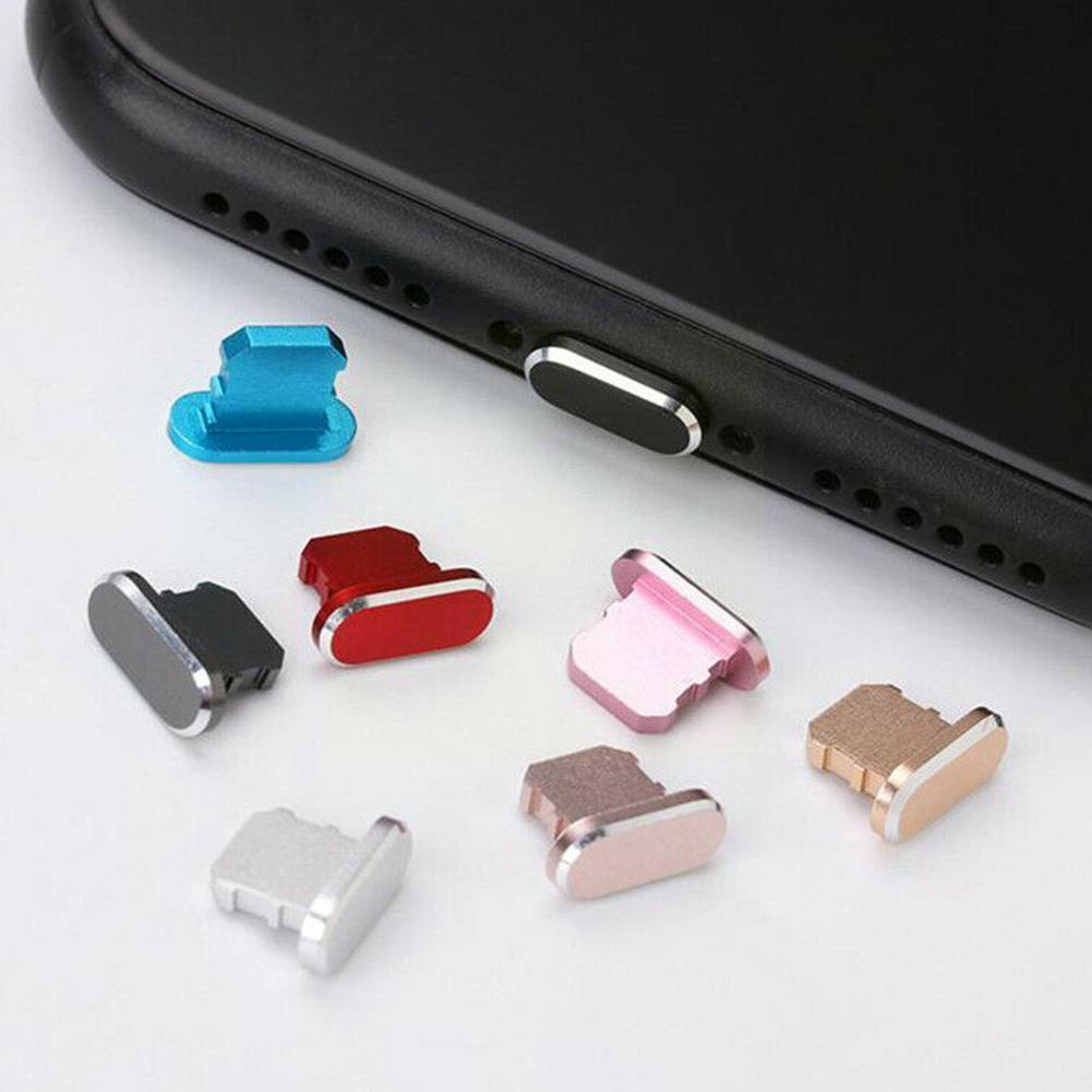 1pc Cover Pelindung Port Charger USB Anti Debu Bahan Metal Untuk iPhone