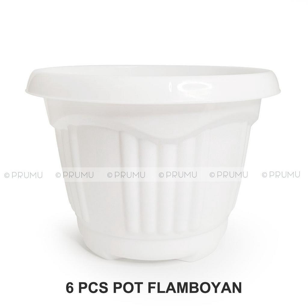 Grosir Pot Bunga 20 cm - Pot Tanaman Plastik - Pot Buah - Pot Plastik - Tabulampot - Flamboyan 20
