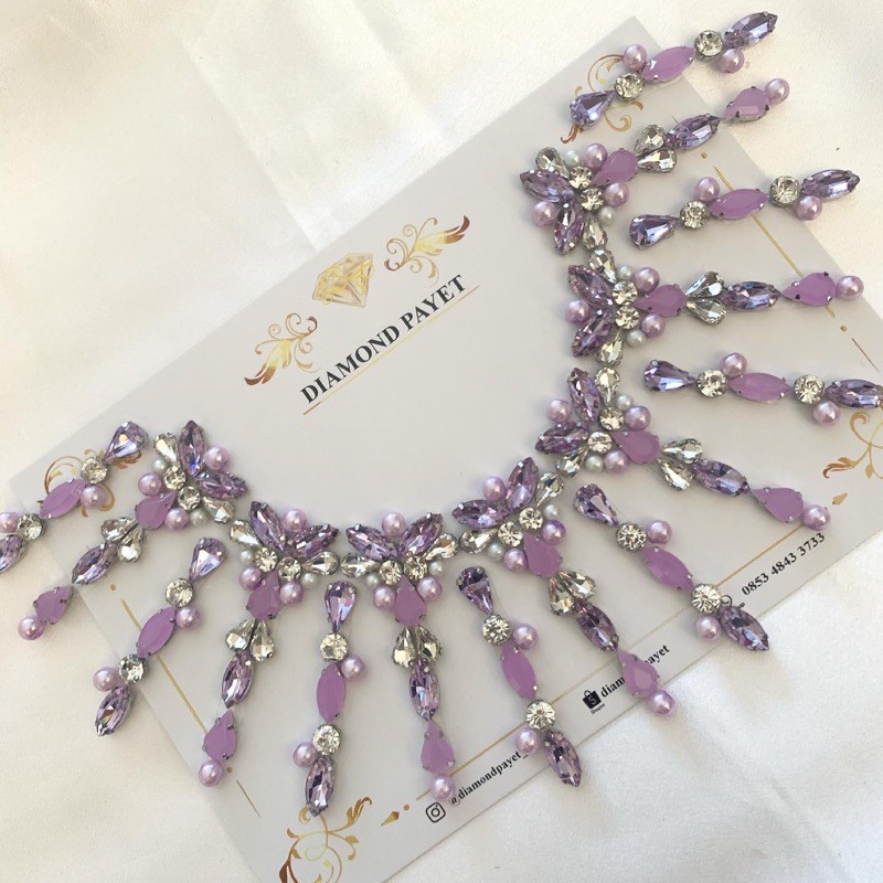 diamond payet rangkai lavender clear doff
