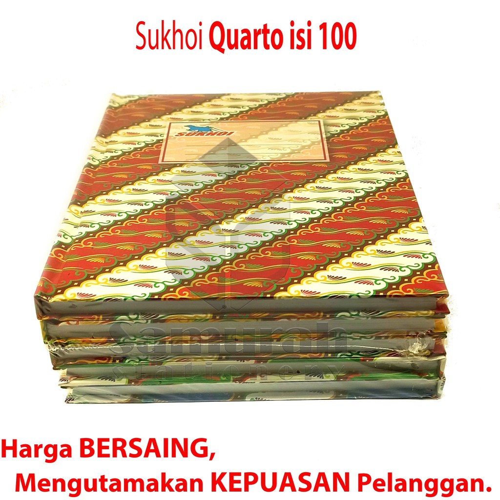 Buku Hard Cover Sukhoi Quarto isi 100 lembar / Ukuran Kuarto / Buku Akutansi Laporan Kwarto A5-4