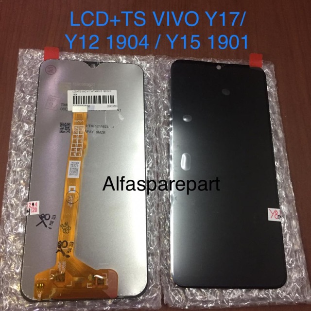 LCD + TS FULLSET VIVO Y17 HITAM ORI BIG GLASS / Y15 1901 / Y12 1904 / Y11