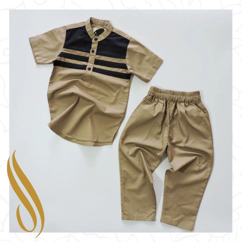 STELAN/SETELAN KURTA ANAK ATTAQI SERIES PREMIUM BAJU KOKO KURTA LEBARAN ANAK LAKILAKI/COWOK KEREN