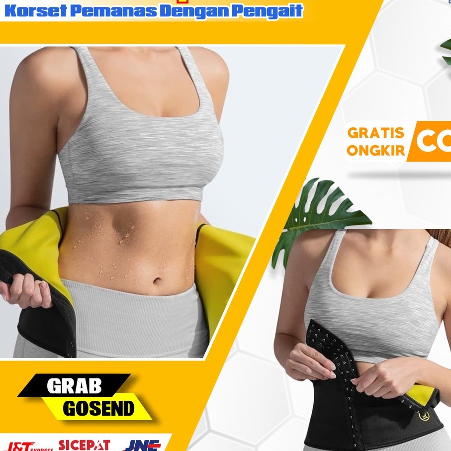 SD4 Korset Pelangsing Perut Wanita Dengan Pengait Hot Shapers Corset Pembakar Lemak MPRO2