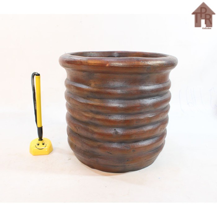 Gerabah | Pot Bunga / Pot Model Pilin - D20