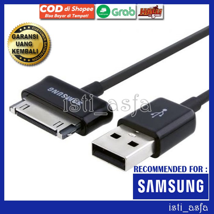 Kabel Data Charger untuk Tablet Samsung Galaxy Tab GT P1000 SGH I987 SCH I800 SPH P100 SGH T849 GT P6200 GT P3100 GT P6800 GT P7310 SCH I905 SGH T859 GT P7100 GT P7510 GT P7500 GT P7300 GT N8000 8 Note 10 Carger Casan Ces Cas Adaptor Kabel USB