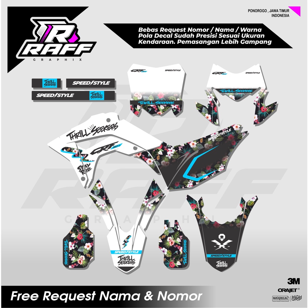 decal crf 150 motif bunga decal honda crf 150 motif bunga