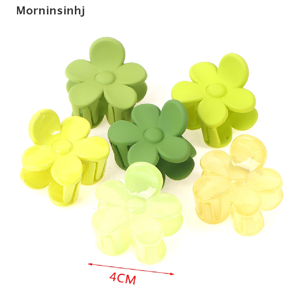 Mornin Jepit Rambut Besar Green Hair Barrette Side Flower Clip Duckbill Clip Makeup Clip id