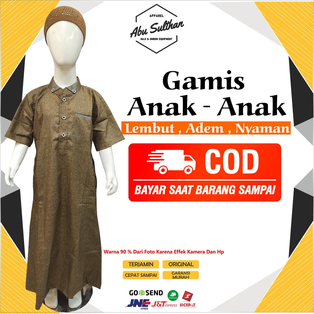 JUBAH GAMIS ANAK LAKI LAKI / KIDS / 3 TAHUN / 6 TAHUN