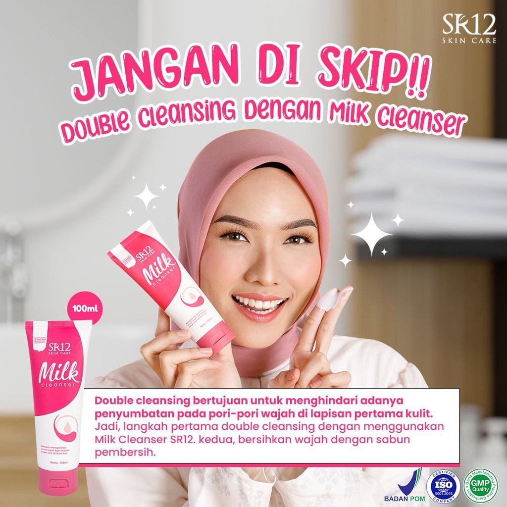 MILK CLEANSER SR12 100ml Pembersih Make Up Makeup Pembersih Wajah Pembersih Muka Double Cleansing Oil BLILA