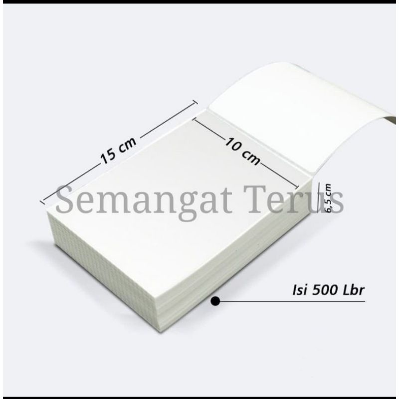 

Label Thermal 100x150 isi250pcs,350pcs, 500pc/Kertas Sticker Receipt Printer Barcode Xpinter 500pcs full