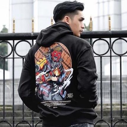 Promo Alz - Jaket Sweater Hoodie Distro Memphis Origins Wayang Golek Cepot S