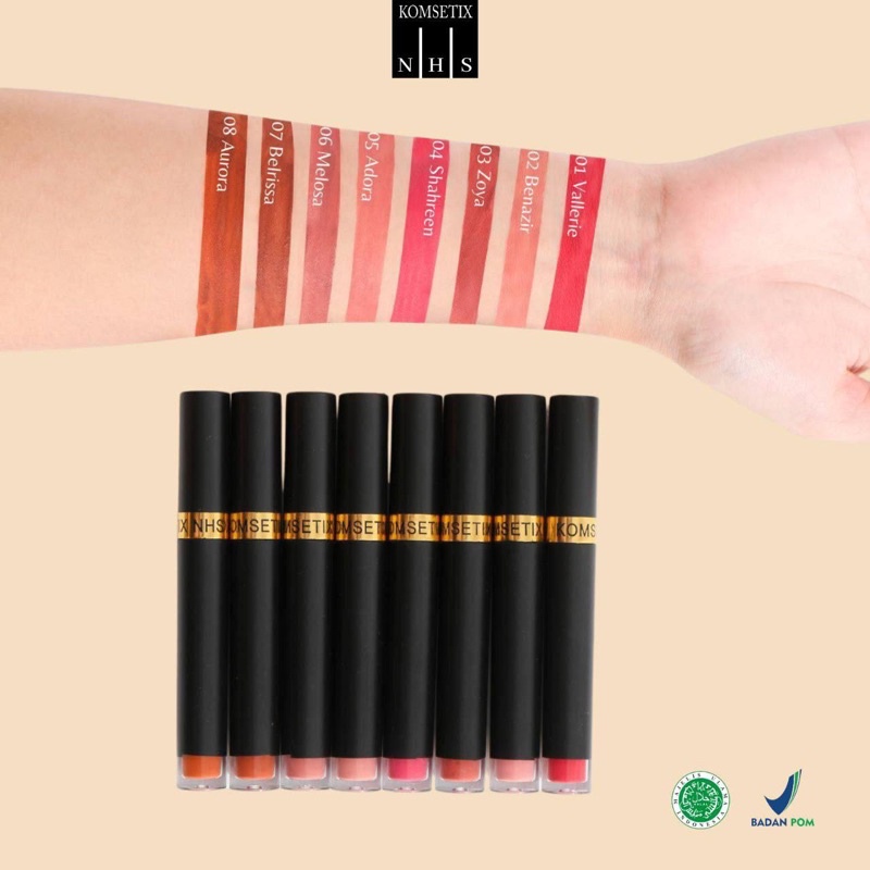 Lip cream komsetix matte nhs strawberry halal bpom