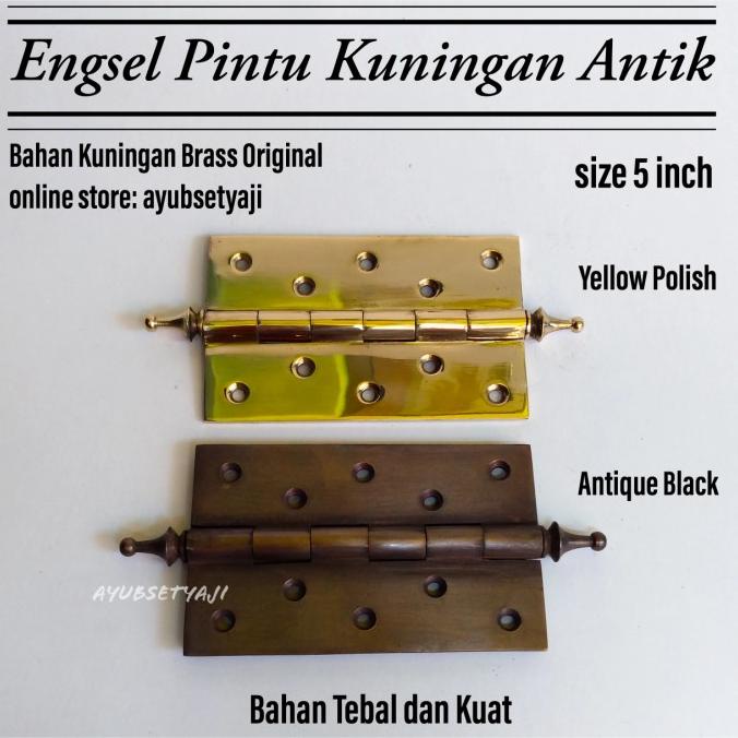 populer] Engsel Pintu kuningan 5 in inch antik klasik engsel kuat kuat antik