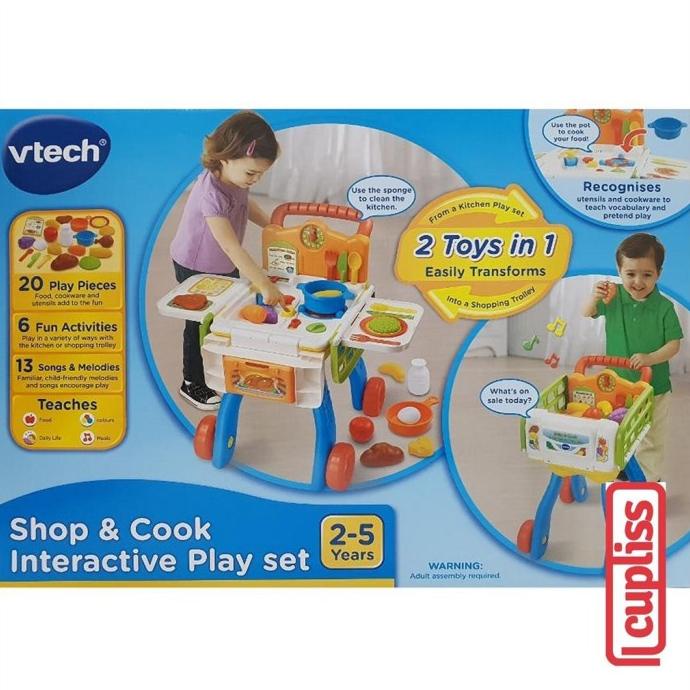 Vtech Toys 141800 2in1 Shop and Cook Playset stok banyak