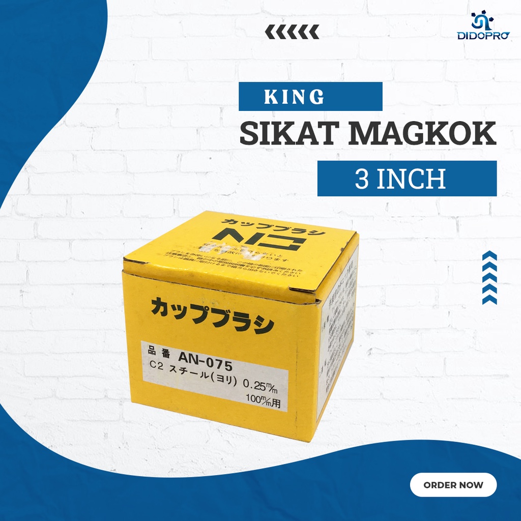 SIKAT MANGKOK KING 3 INCH / SIKAT KAWAT / CUP BRUSH GERINDA