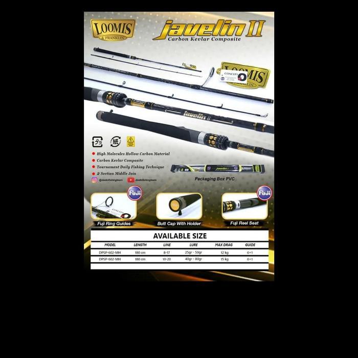 alat pancing mantul habis joran loomis javelin II gagang busa full 180 cm full fuji