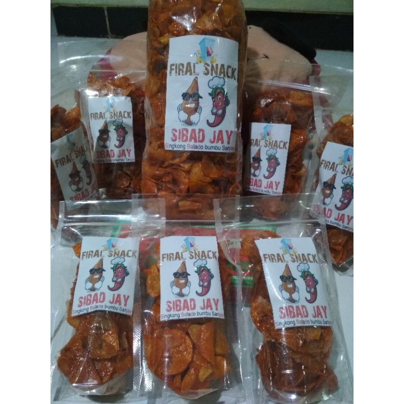 

Keripik Sanjay 200 gram Sibadjay | Kripik Sanjai balado| keripik singkong balado|Kripik pedas manis