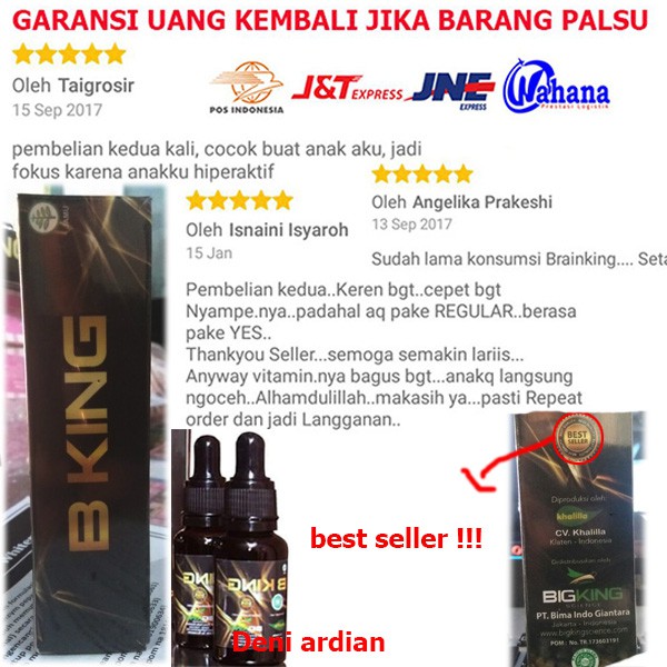 (B KING) Brainking Original - Brainking Plus Nutrisi Otak - Brainking Plus Power Up Your Brain
